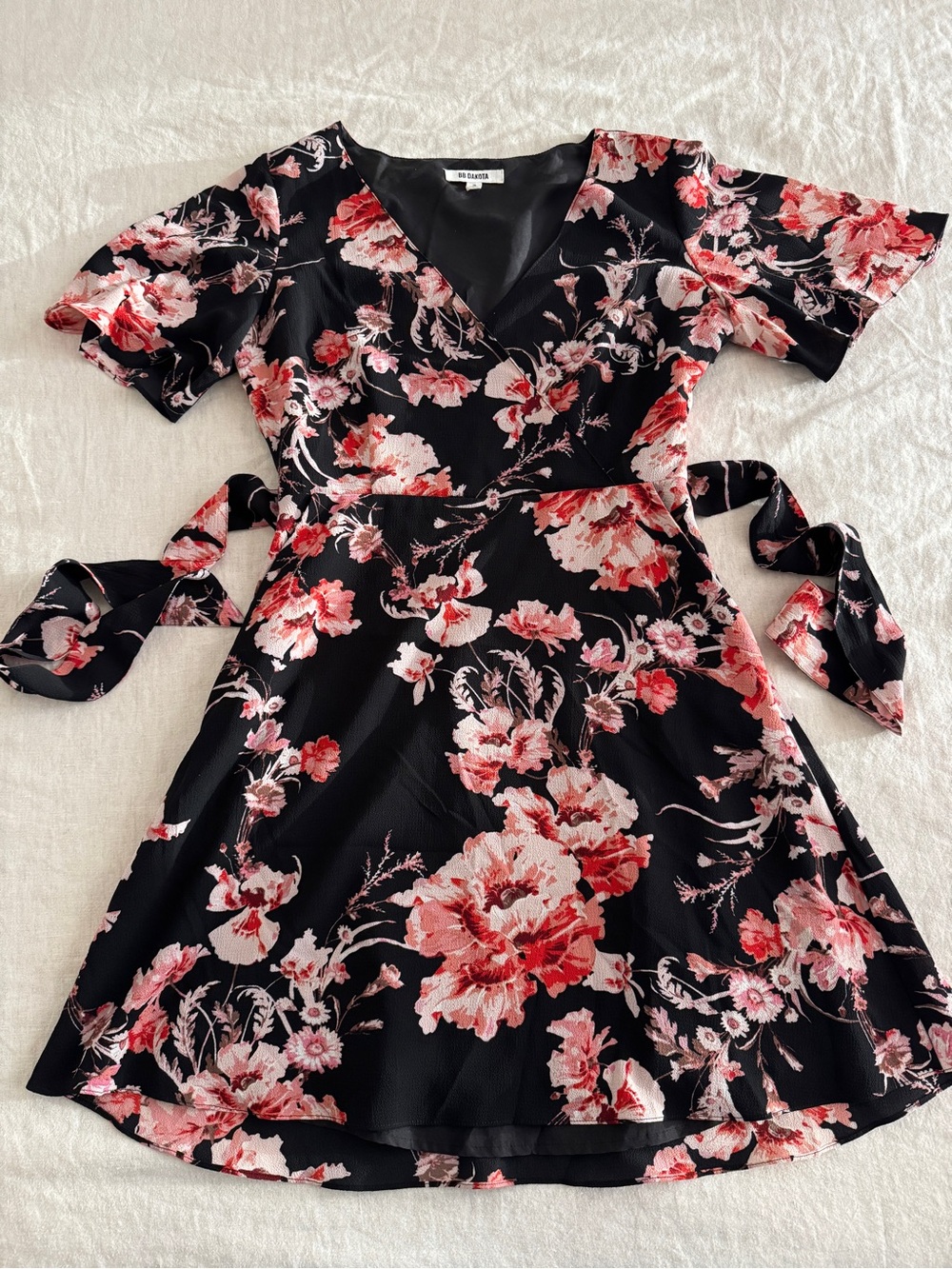 BB Dakota Black Dress with Floral Print